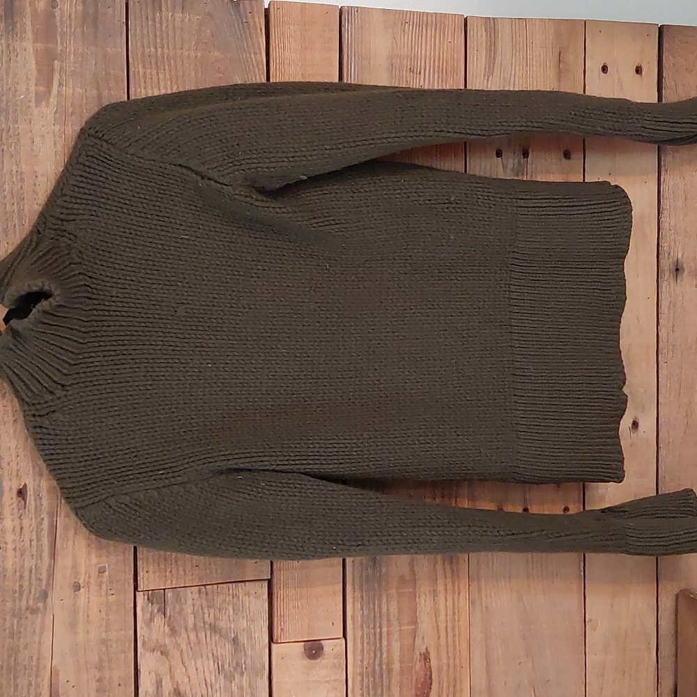 A.P.C. Army Green Wool/Angola Sweater Size Small